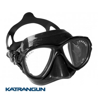 Маска Cressi Sub Eyes Evolution Crystal; чорний силікон, чорна рамка