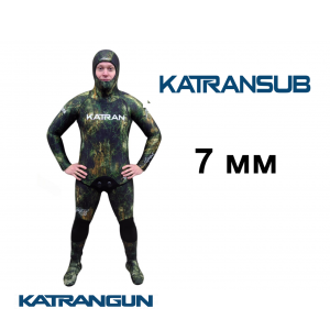 Гидрокостюм  KatranSUB Hunter Camo Green 3D Suiton(2025) толщина 7мм