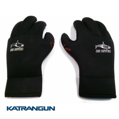 Рукавички підводне полювання BS Diver Ultrablack 7 мм