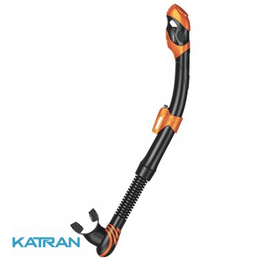 Трубка для подводного плавания Seac Sub Vortex Dry; черно-оранжевая