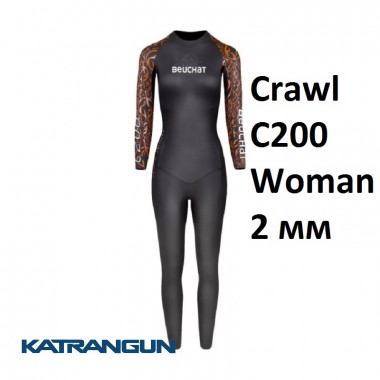 Жіночий гідрокостюм для тріатлону Beuchat Crawl C200 Woman 2 мм
