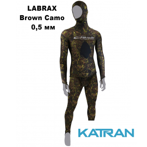 Лайкровой гідрокостюм Epsealon Labrax Camo Brown 0.5 мм