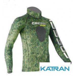 Лайкрова камуфляжна футболка для підводного полювання Cressi Sub Green Hunter