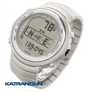 Декомпрессиметр для дайвінгу Suunto DX Silver Titanium, сріблястий титановий корпус, сріблястий ремінець титан