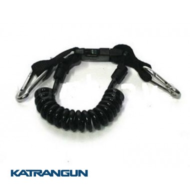 Держатель спиральный BS Diver; 2 стальных карабина