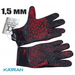 Перчатки для дайвинга Hydra Red Camo 1,5 мм