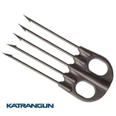 Гальванизированный калёный пятизубый наконечник для подводной охоты Salvimar Jet Black