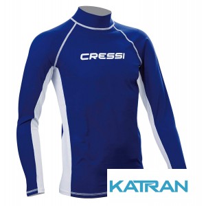 Лайкровый рашгард для плавания Cressi Sub Rash Guard; длинный рукав, Yacht Blue