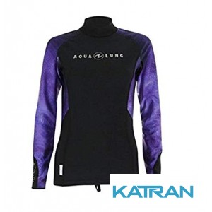 Тенниска с длинным рукавом AquaLung Rashguard Galact Lady, Purple