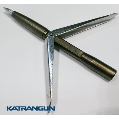 Накінечник для гарпуна KatranGun дюбель, змінна голова, два прапорці, 12 см