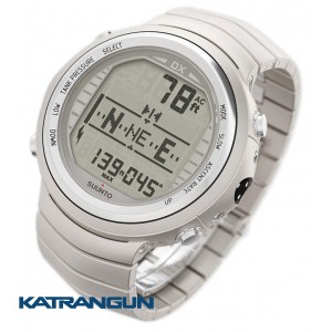 Декомпрессиметр для дайвинга Suunto DX Silver Titanium, серебристый титановый корпус, серебристый ремешок титан
