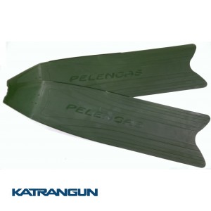 Лопасти для ласт Pelengas Green, пластиковые, средняя жесткость