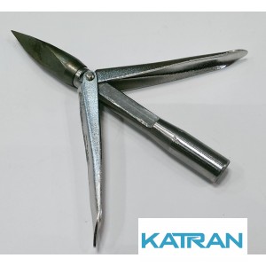 Наконечник для гарпуна со сменной головой KatranGun, два флажка, трёхгранный