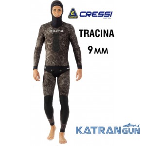 Зимовий гідрокостюм для підводного полювання Cressi Tracina 9 мм (штани короткі)