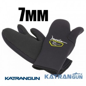 Трипалі перчатки для підводного полювання Marlin Nord 7мм