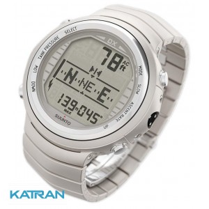 Декомпрессиметр для дайвинга Suunto DX Silver Titanium, серебристый титановый корпус, серебристый ремешок титан