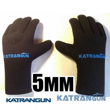 Рукавички підводного полювання KatranGun Hunter 5 мм, нейлон / відкрита пора, захист долоні - напилення