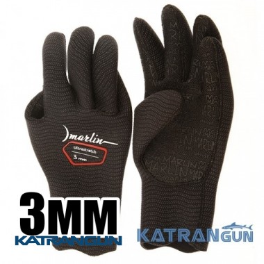 Перчатки из неопрена Marlin Ultrastretch Black, 3 мм