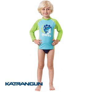 Лайкровая футболка малышей Mares Rash Guard Boy Kid, длинный рукав, для мальчика