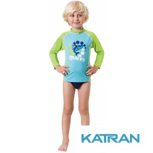 Лайкровая футболка малышей Mares Rash Guard Boy Kid, длинный рукав, для мальчика