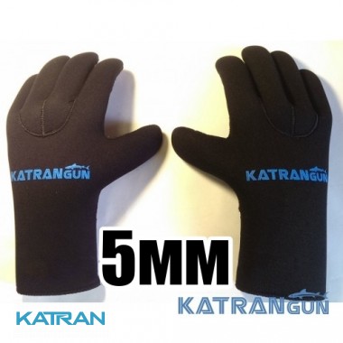 Рукавички підводного полювання KatranGun Hunter 5 мм, нейлон / відкрита пора, захист долоні - напилення
