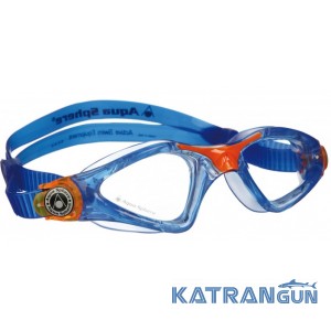 Детские очки для плавания Aqua Sphere Kayenne Junior, clear lens blue/orange