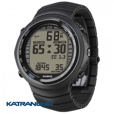 Комп'ютер для любительського і технічного дайвінгу Suunto DX; чорний ремінець; чорний корпус; з USB