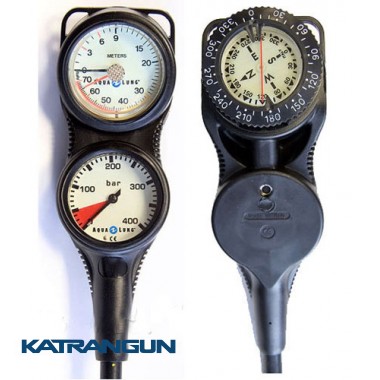 Консоль для дайвинга AquaLung AQF (манометр + глубиномер + компас)