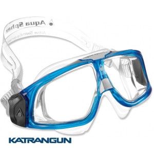Широкие очки для плавания Aqua Sphere Seal 2.0, clear lens transparent/blue