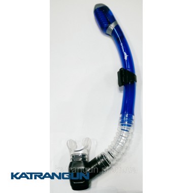 Суха трубка для підводного плавання BS Diver Aaron Dry 1 (вигнута гофра) синя