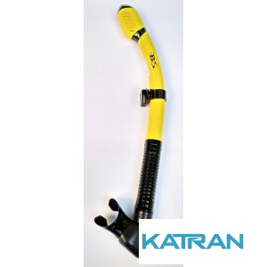 Трубка для плавання з двома клапанами BS Diver Aaron Dry 2 жовта