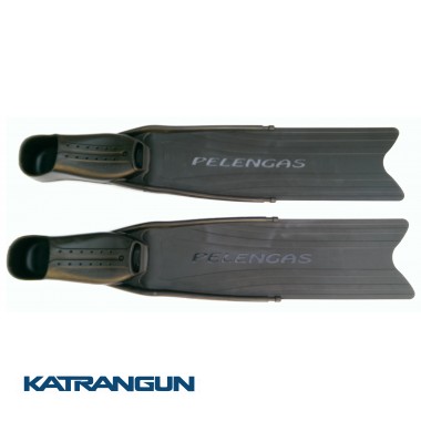 Ласты подводная охота Pelengas Black, пластиковые, средняя жёсткость