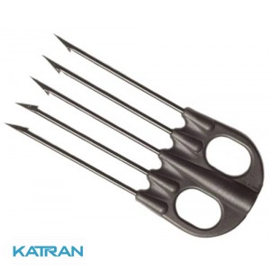 Гальванізований розжарений пятізубий наконечник для підводного полювання Salvimar Jet Black