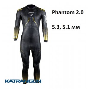 Чоловічий гідрокостюм для тріатлону Phelps Phantom 2.0; 5.3, 5.1 мм