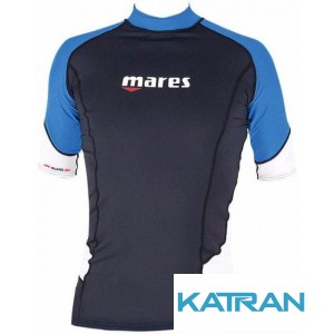 Мужская футболка для водных видов спорта Mares Rash Guard (Trilastic); короткий рукав