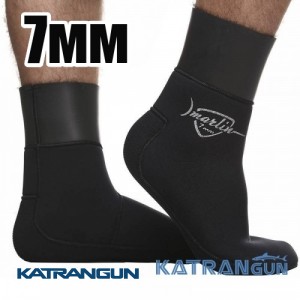 Неопреновие шкарпетки підводного полювання Marlin WaterLock Sandwich, 7 мм