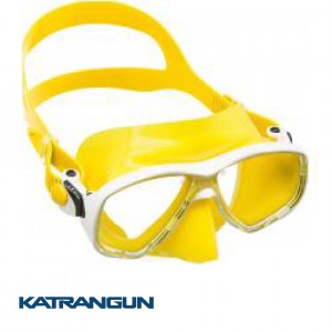 Маска для підводного плавання Cressi Sub Marea, біла рамка, жовтий силікон