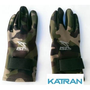 Неопреновые перчатки для подводной охоты IST Green Camo Amara 2 мм