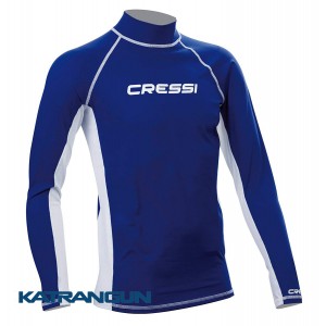 Лайкровый рашгард для плавания Cressi Sub Rash Guard; длинный рукав, Yacht Blue