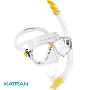 Детский набор для плавания Cressi Sub Marea Vip Junior; прозрачно-желтый