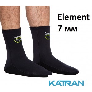 Носки для подводной охоты Marlin Element 7 мм; нейлон/открытая пора