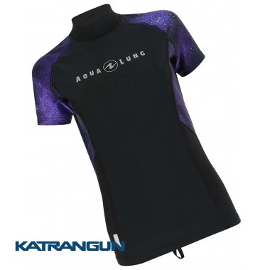 Жіноча футболка для плавання Aqua Lung Rashguard Galact Lady, Purple