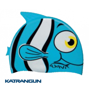 Детская шапочка для бассейна Salvimar Wavi Fish Cap голубая