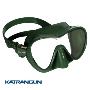 Маска для підводного плавання Cressi Sub F1; зелена