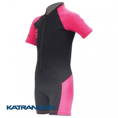 Дитячий гідрокостюм для басейну Cressi Sub Little Shark 2 мм; чорно-рожевий; для дівчинки 10 years