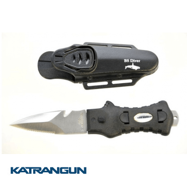 Ножи для дайвинга и подводной охоты BS Diver Shark Dent; в пластиковых ножнах