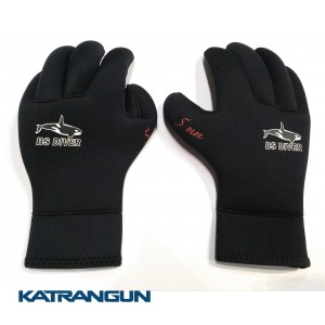 Рукавички для підводного полювання BS Diver Ultrablack 5 мм