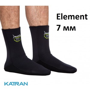 Шкарпетки для підводного полювання Marlin Element 7 мм; нейлон / відкрита пора