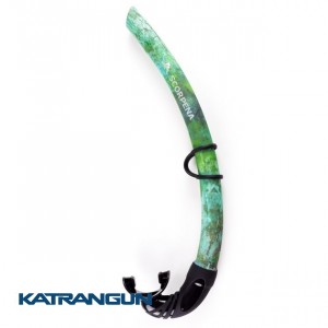 Трубка для підводного полювання камуфляжна Scorpena M2, green camo