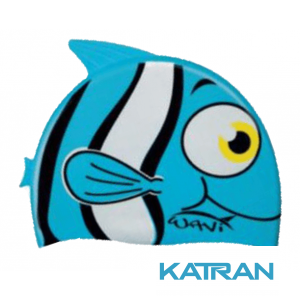 Дитяча шапочка для басейну Salvimar Wavi Fish Cap блакитна